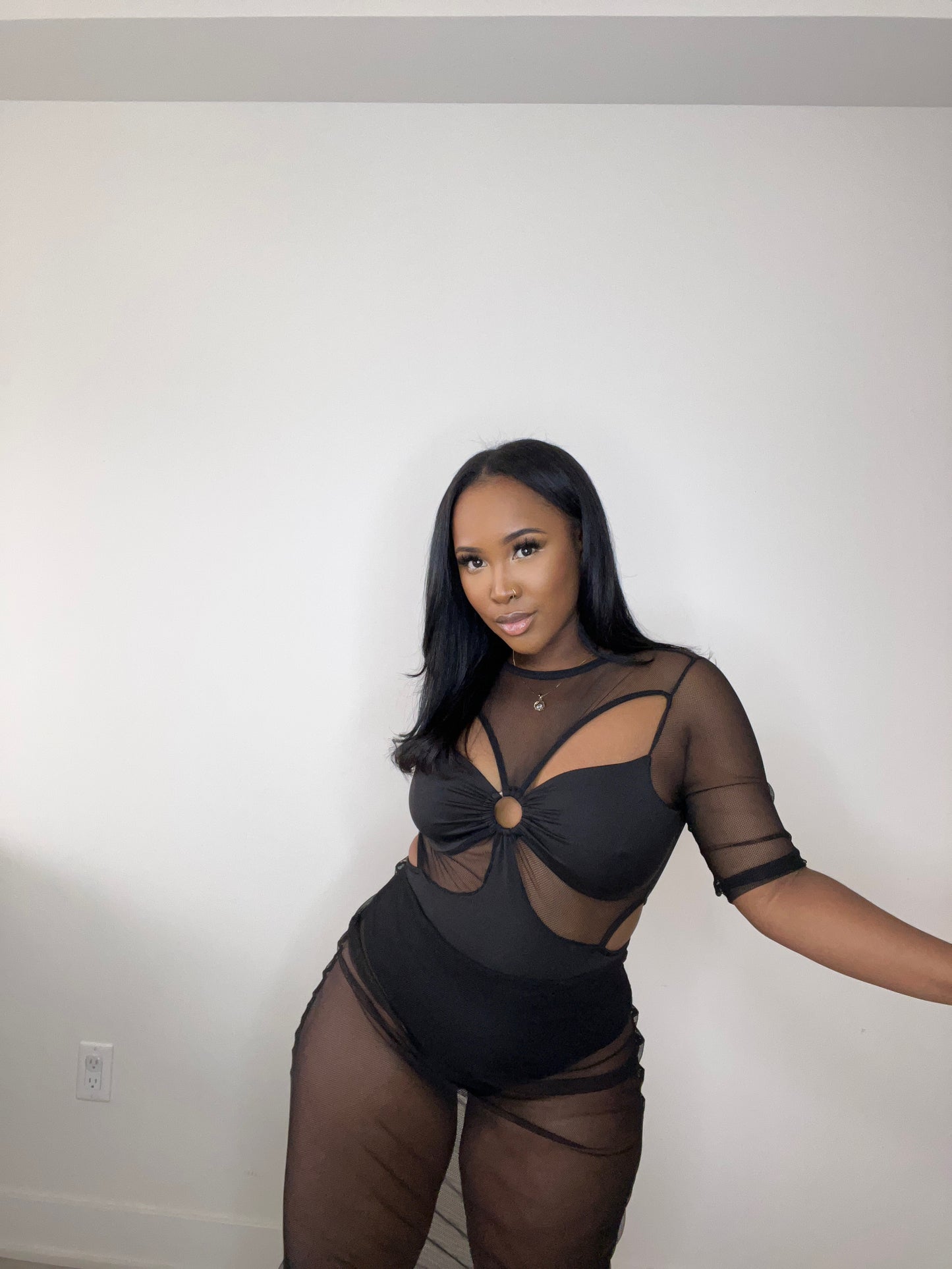 Hot Temptations See-Through Midi Dress